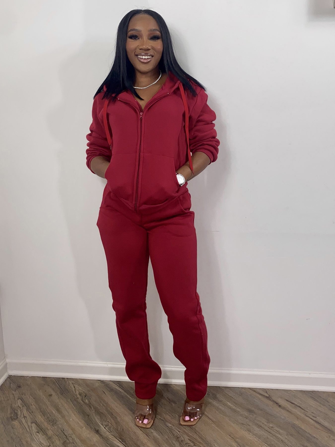 Women 2 Piece Casual Hoodie Jogger Tracksuit - Image 6