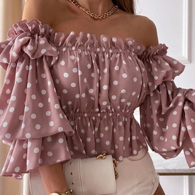 Long Sleeve Sexy Blouse - Image 2