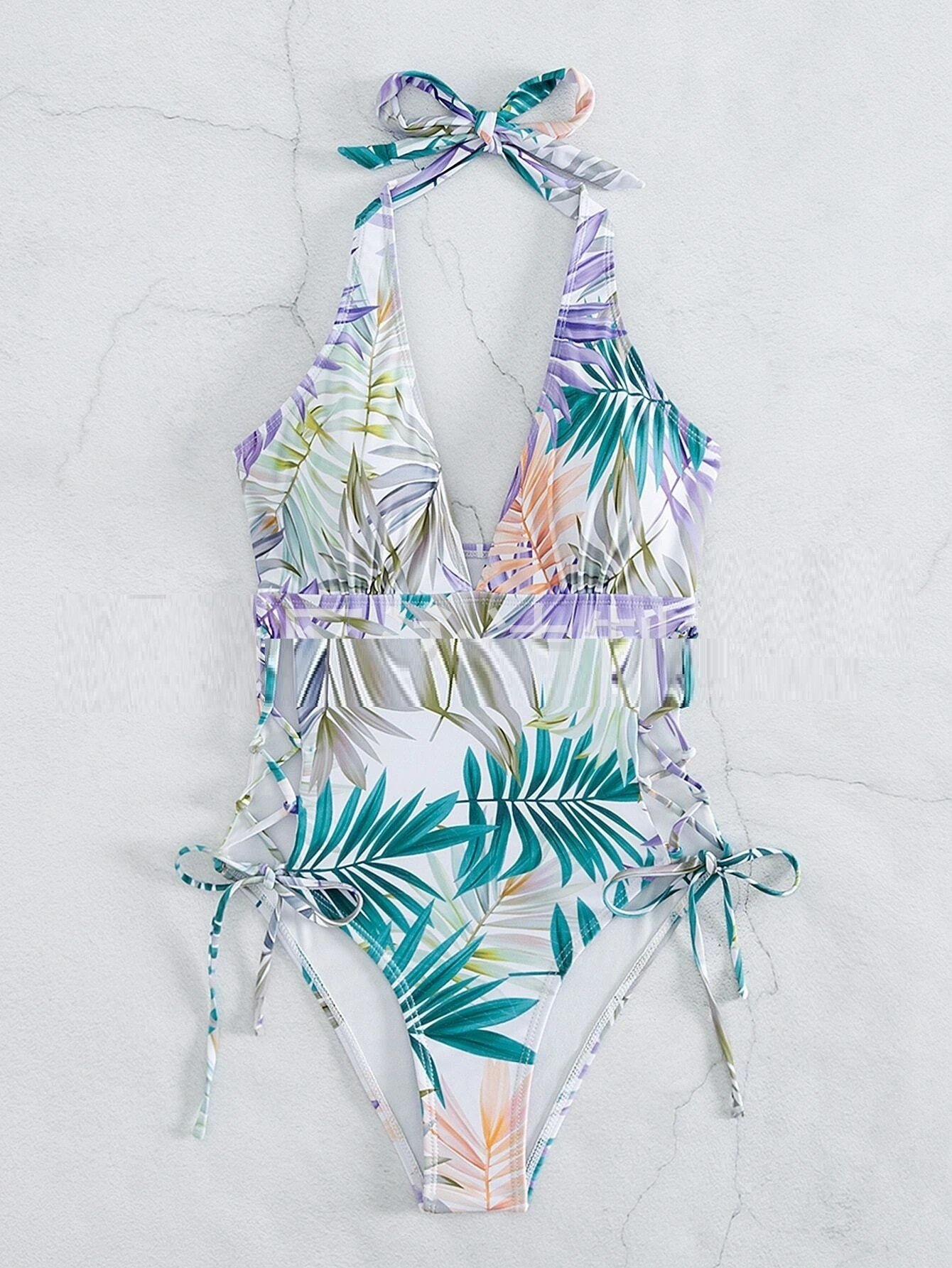 Printed One Piece Sexy Swimsuit For Women - Image 6