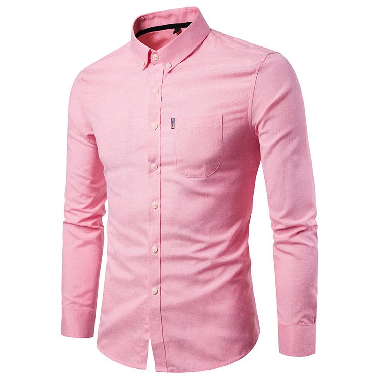 Men Long Sleeve Dress Shirt - Image 5