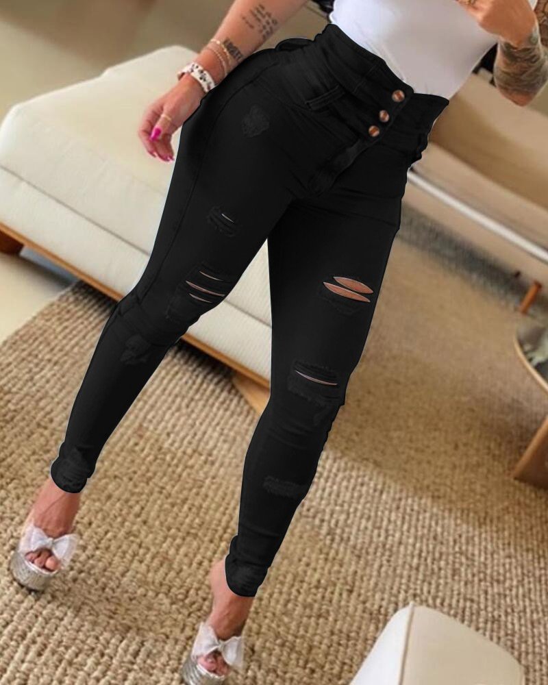 Ripped Skinny Jeans - Image 5
