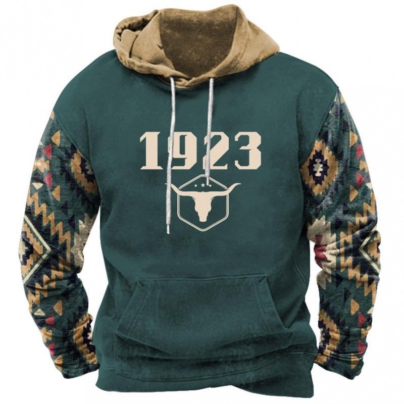 Trendy Printed Hoodie Men - Image 3