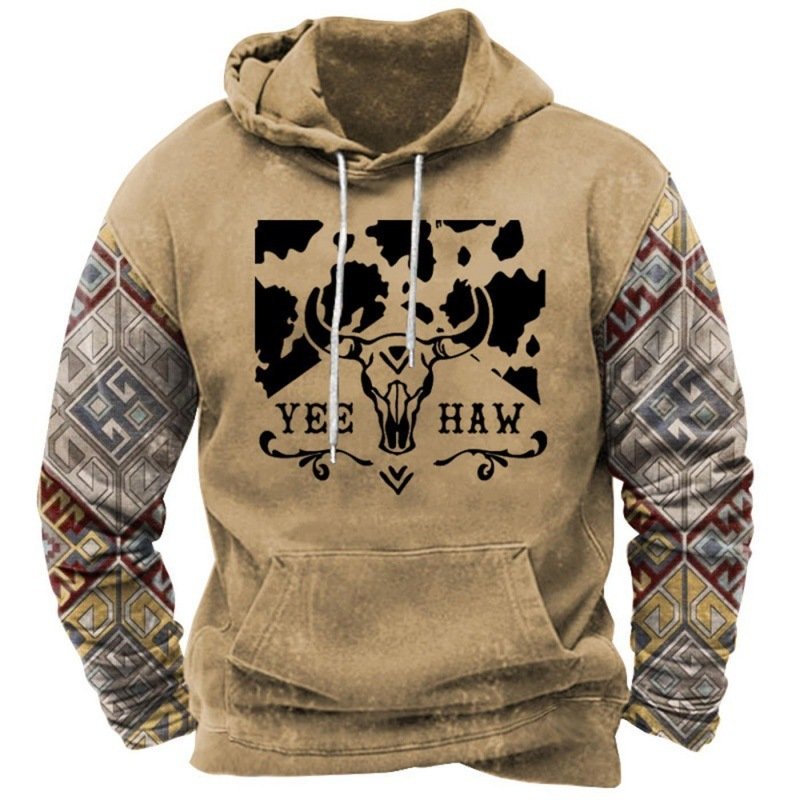 Trendy Printed Hoodie Men - Image 4