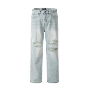 Knife Ripped Jeans For Men