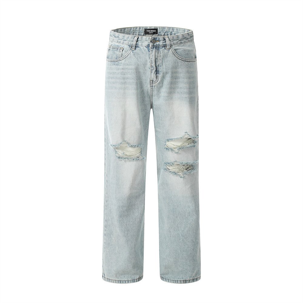 Knife Ripped Jeans For Men