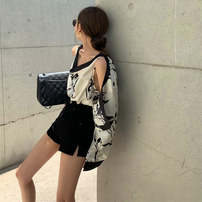 Off-shoulder Floral Shirt - Image 2