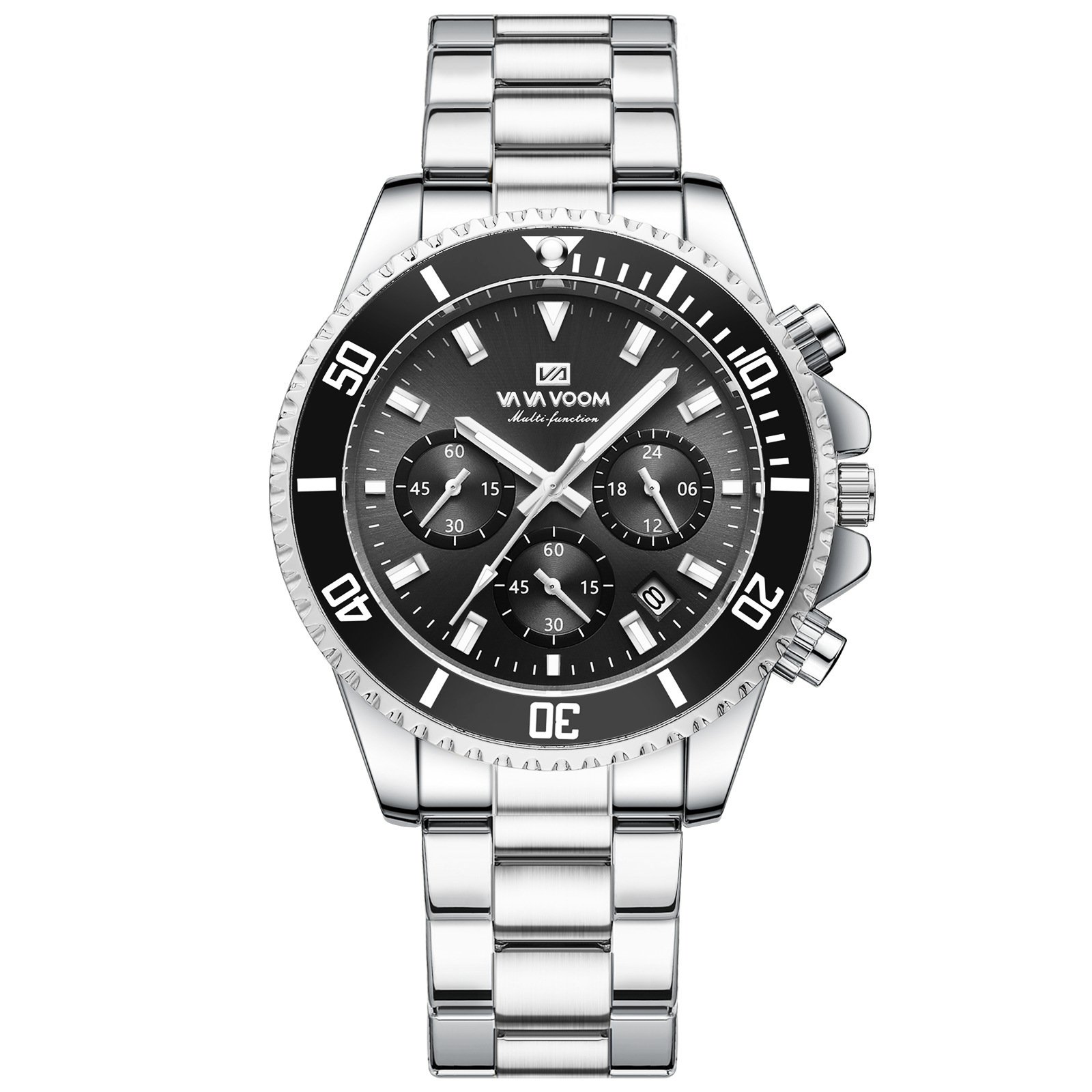 Multifunctional Three-eye Quartz Waterproof Watch - Image 10