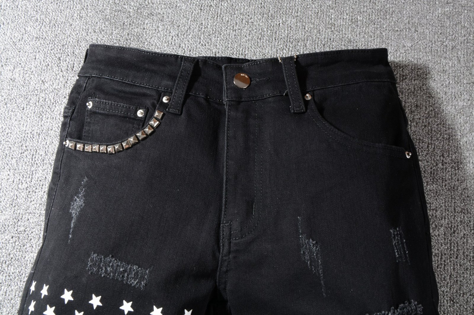 Men Patchwork ripped pants - Image 3