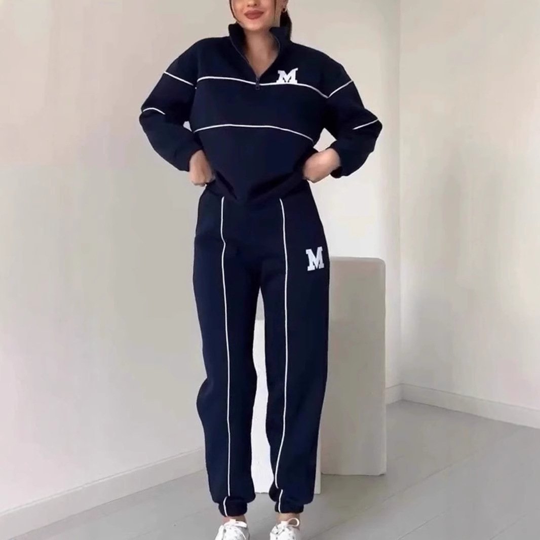 Women's 2 Piece Hoodless Pullover Sweatsuit - Image 5