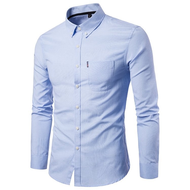 Men Long Sleeve Dress Shirt - Image 6