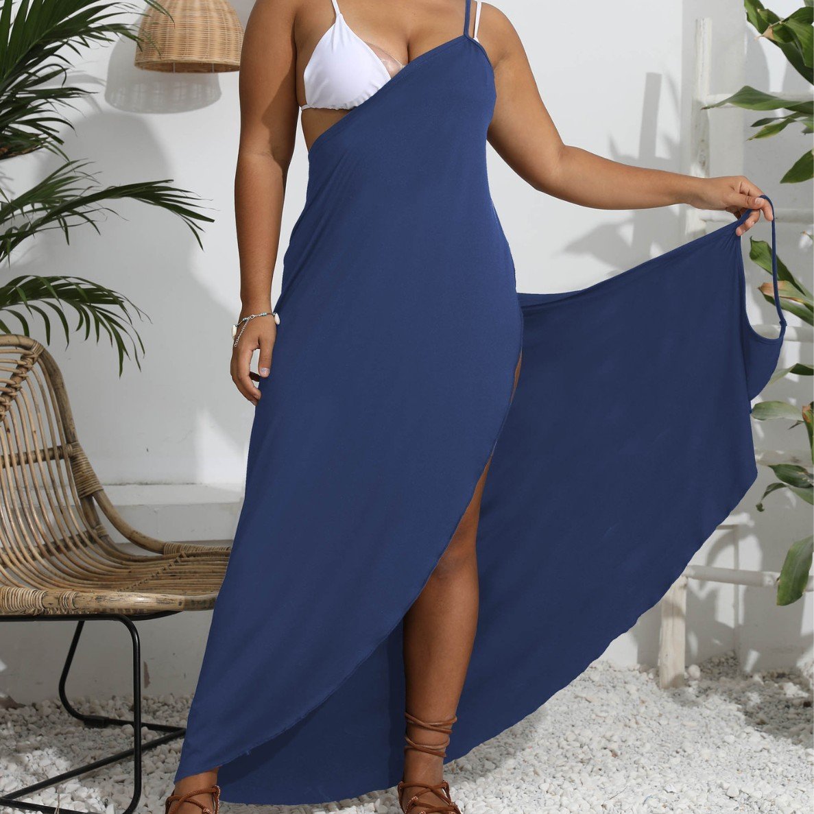 One-piece Beach Cross-Strap Dress For Women - Image 9