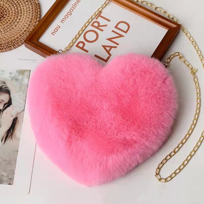 Women Plush Chain Shoulder Bags - Image 4