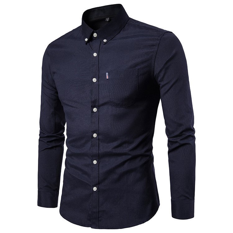Men Long Sleeve Dress Shirt - Image 2