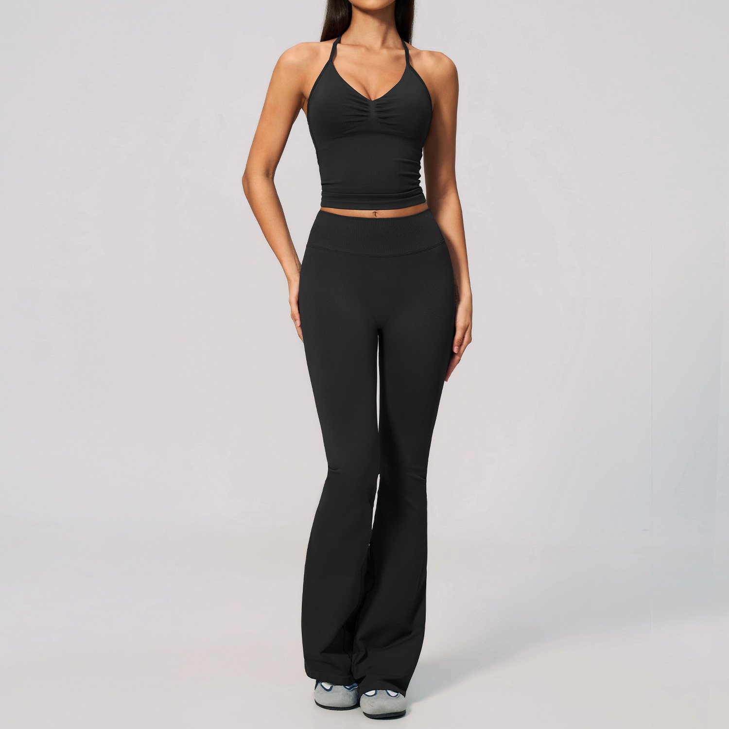 Short-sleeve High-Waisted Tummy-control Pants Set - Image 5