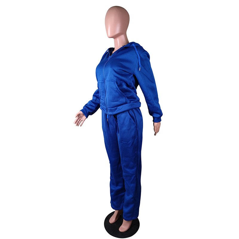 Women 2 Piece Casual Hoodie Jogger Tracksuit - Image 8