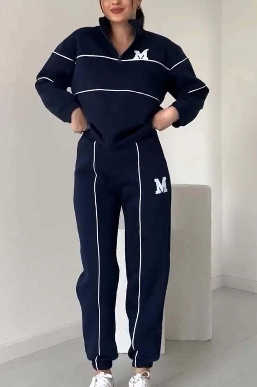 Women's 2 Piece Hoodless Pullover Sweatsuit - Image 9