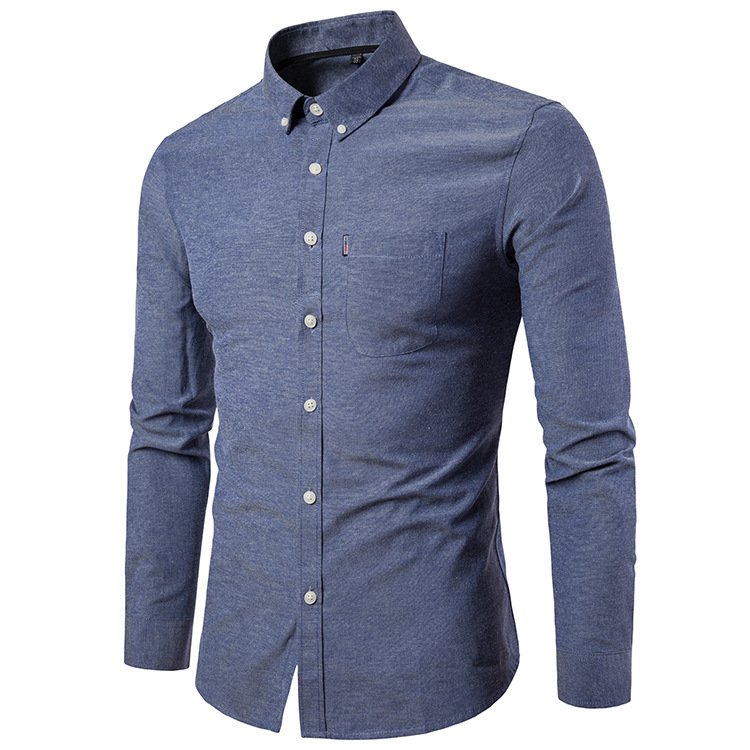 Men Long Sleeve Dress Shirt - Image 7