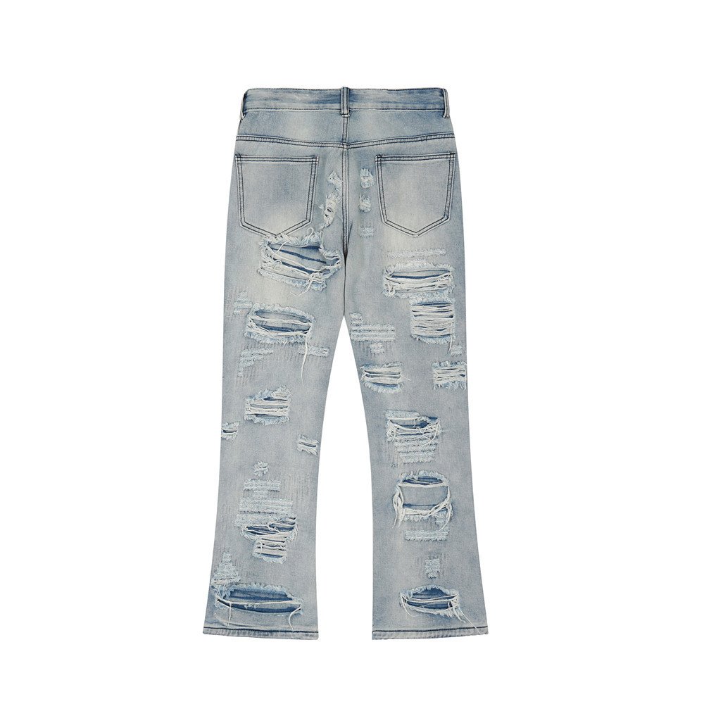Men Fashion Flared Washed Jeans - Image 8