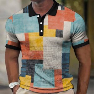 3d Plaid Polo Shirt