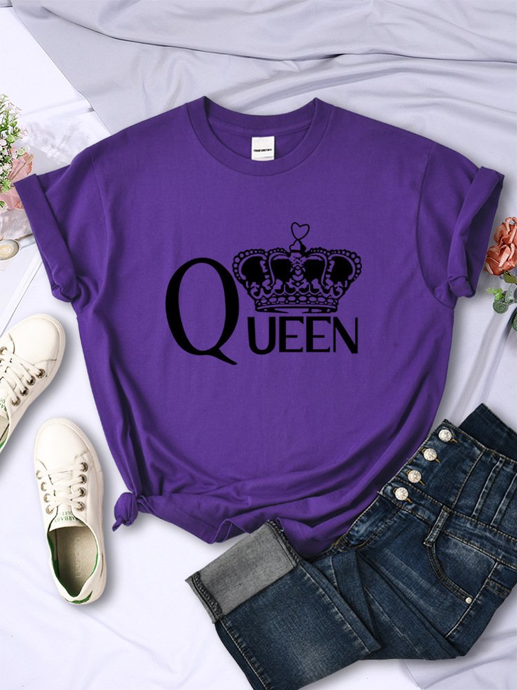 Queen's Big Crown Printed T Shirts - Image 4