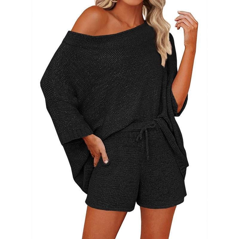 Women's 2 Piece Off Shoulder Sweater Sets - Image 5