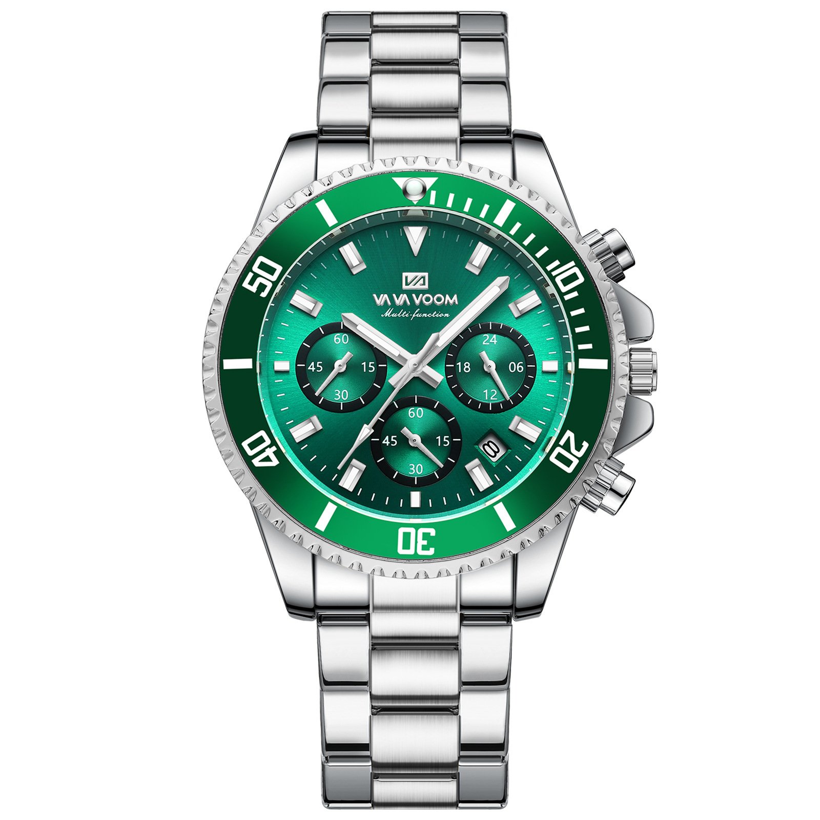 Multifunctional Three-eye Quartz Waterproof Watch - Image 8