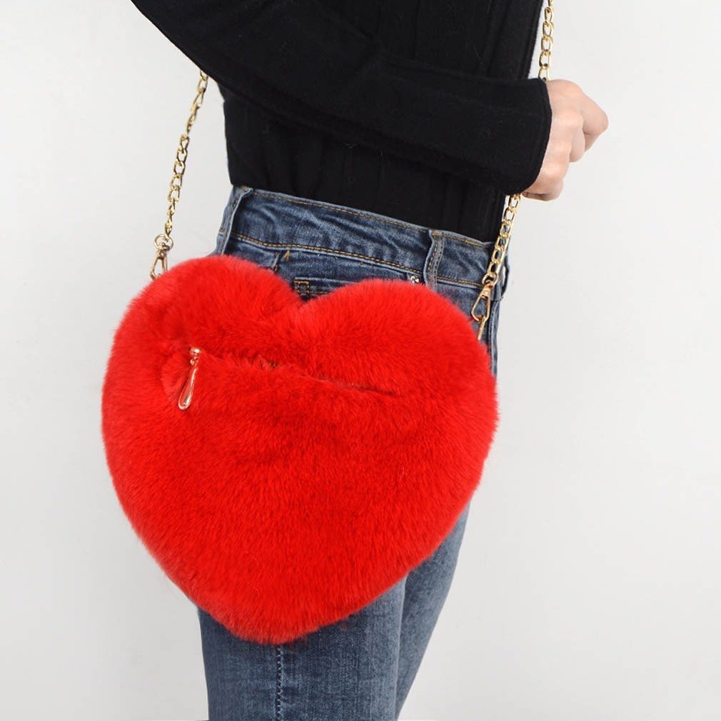 Women Plush Chain Shoulder Bags - Image 3