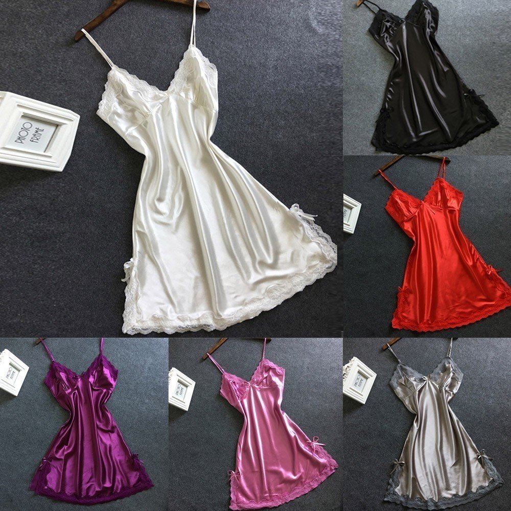 Lingerie Silk Dress Sleep Wear
