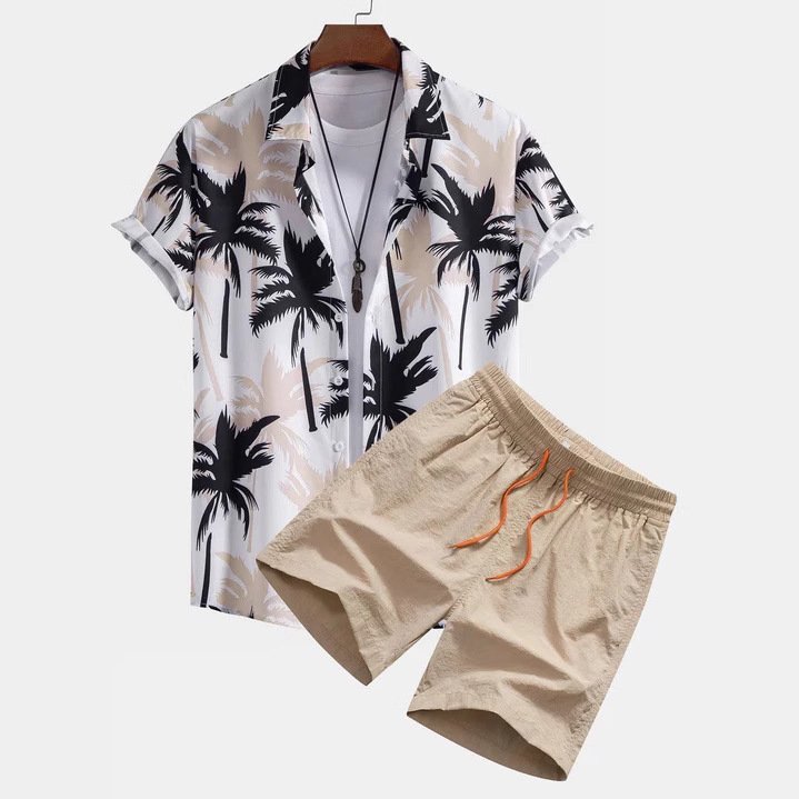 Casual Men's Print Shirt Set - Image 5