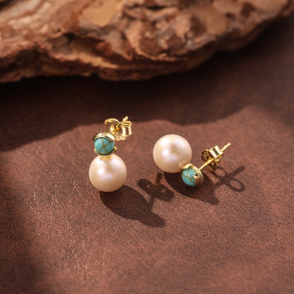 Sleek High-end 925 Silver Earrings With Freshwater Pearls - Image 5