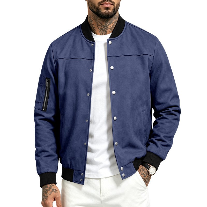 Men's Suede-Blend Casual Jacket - Image 5