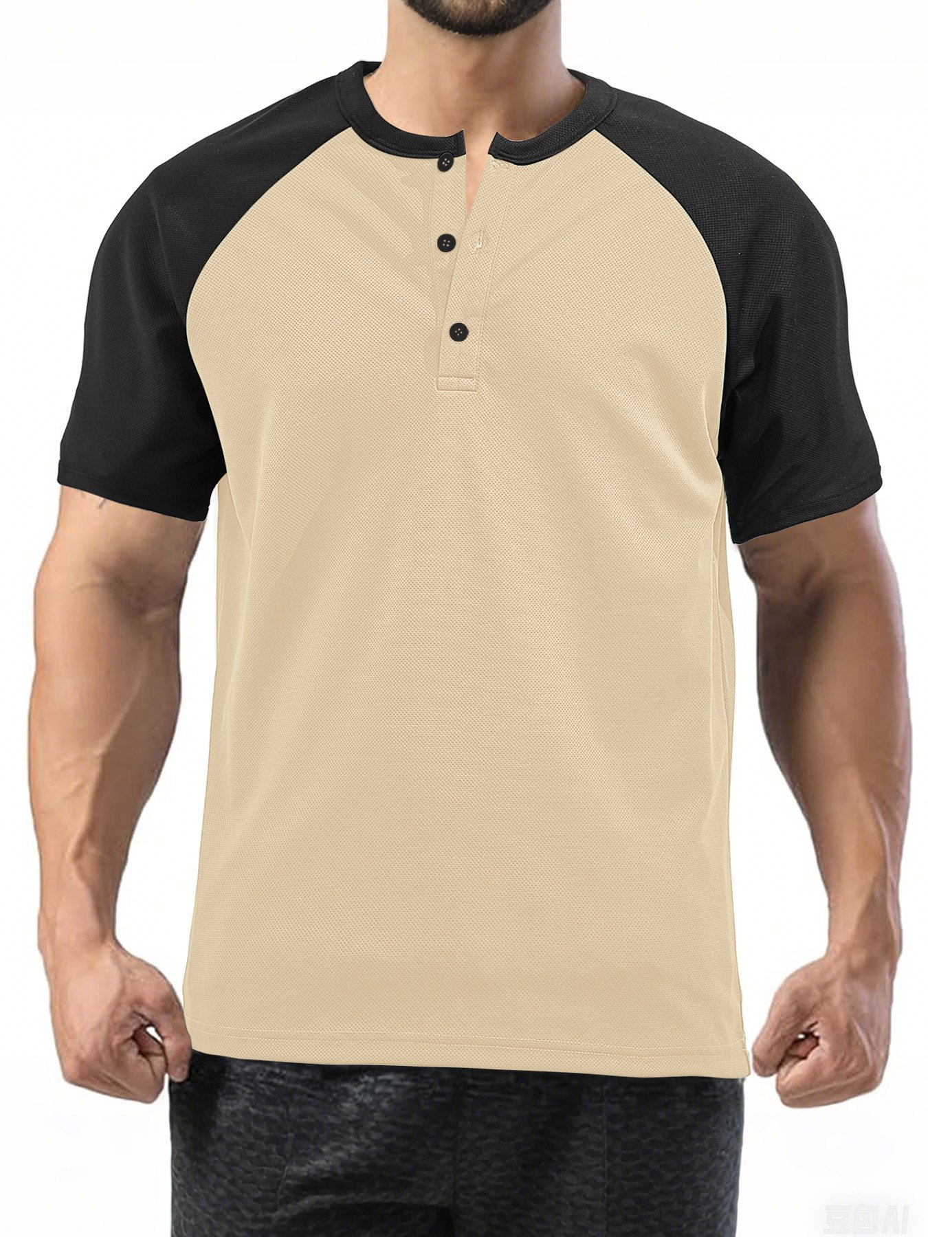 Color-Blocked Short-Sleeved Shirt - Image 3