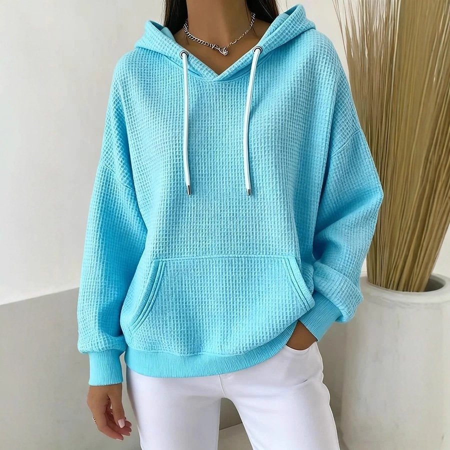 Casual Drawstring Hooded Long-sleeve Sweatshirt - Image 2