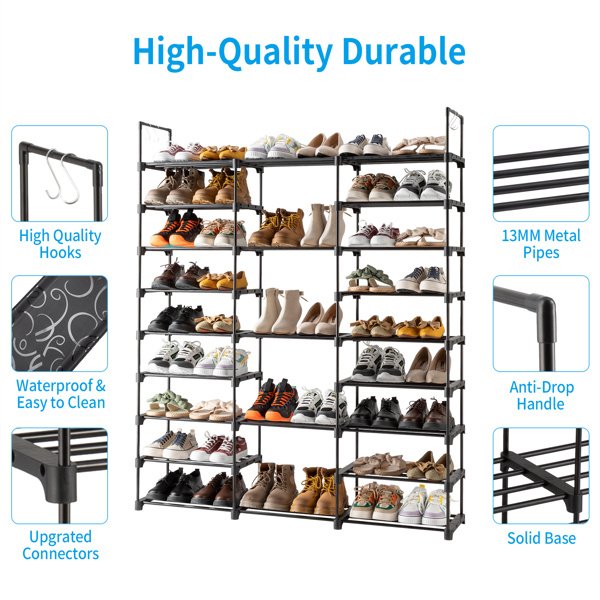 3 Rows And 9 Layers With Hooks Can Hold 50 Pairs Of Shoe Racks - Image 5