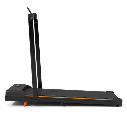 Folding Treadmill With Handrail & Adjustable Incline, 1-10 Km H Running Machine, Space Saving Low Noise Design, LED Display, Phone Holder, Remote Control, Transport Wheels Plug, Pink. - Image 8