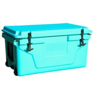 Hot Selling Blue Color 65QT Outdoor Cooler Fish Ice Chest Box Popular Camping Cooler Box