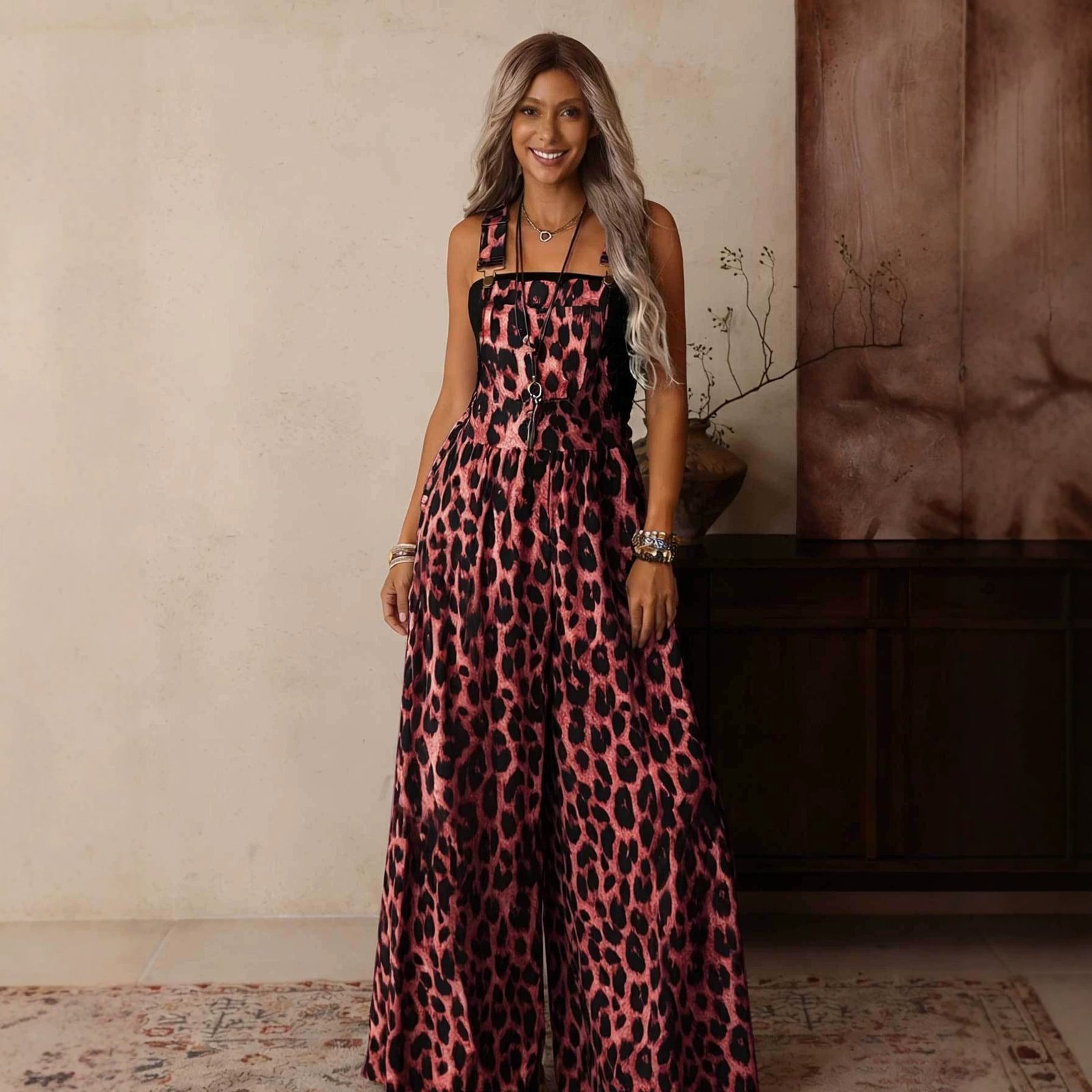 Women's Sling Wide Leg Casual Jumpsuit - Image 2