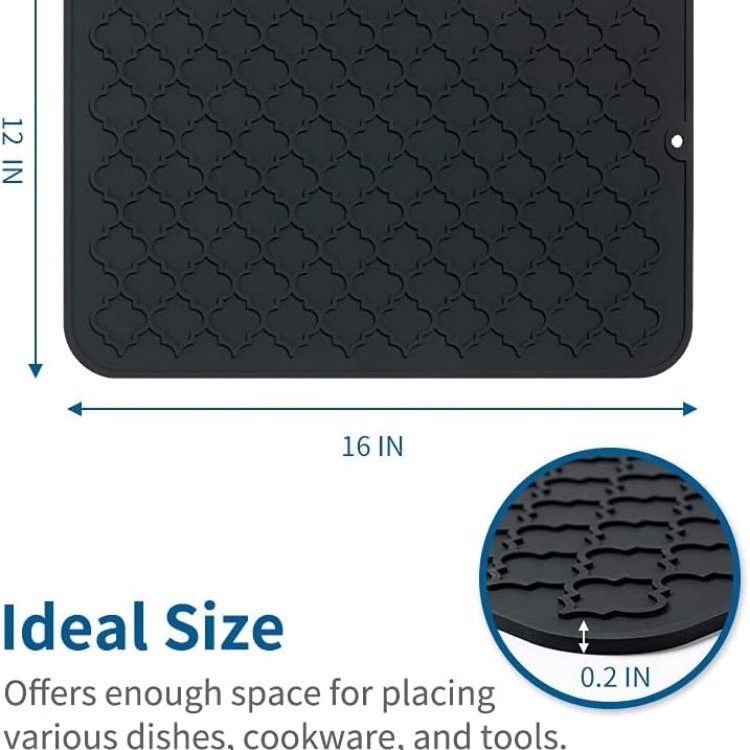 Dish Drying Mats For Kitchen Counter-Silicone Dish Drying Mat-Kitchen Dish Drying Pad Heat Resistant Mat-Kitchen Gadgets Kitchen Accessories Kitchen Small Appliances - Image 4