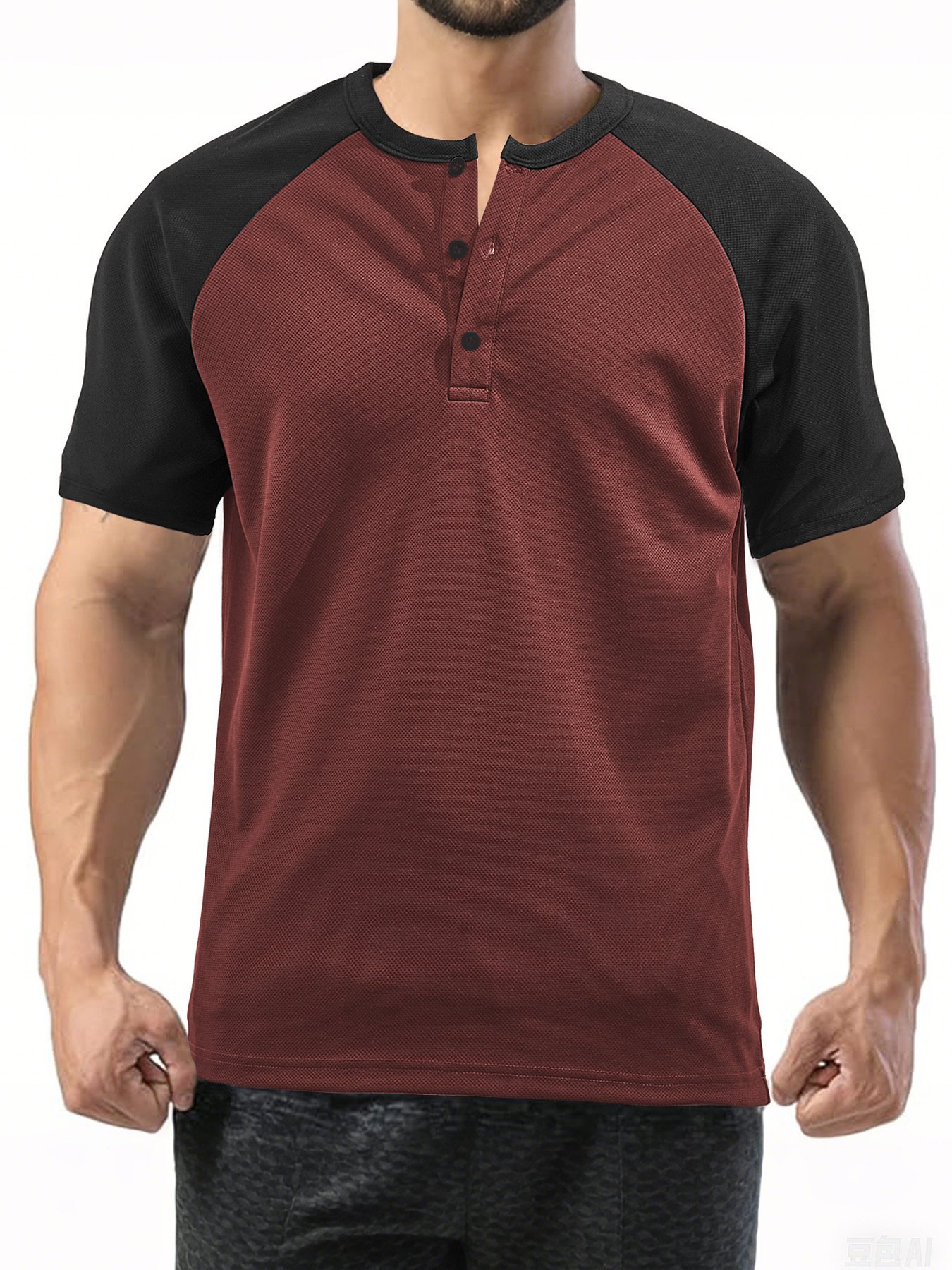 Color-Blocked Short-Sleeved Shirt - Image 5