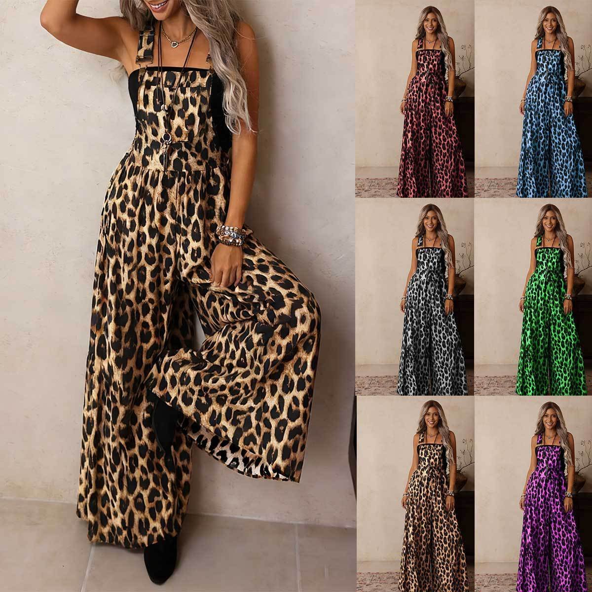Women's Sling Wide Leg Casual Jumpsuit