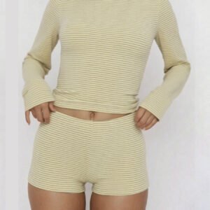 Long-Sleeve Shorts Set