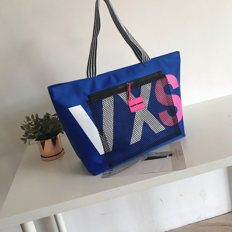 Aliwood New Arrivals Letter Women Shoulder Bags Trendy Waterproof Tote Beach Bag Large Capacity Female Travel Shopping Bags - Image 4