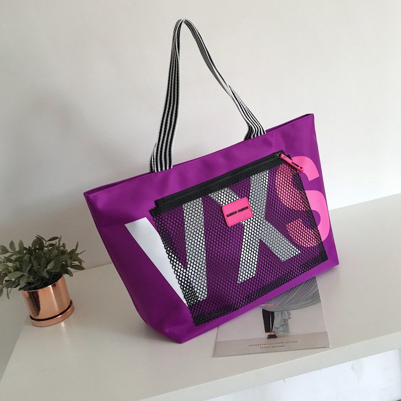 Aliwood New Arrivals Letter Women Shoulder Bags Trendy Waterproof Tote Beach Bag Large Capacity Female Travel Shopping Bags - Image 5