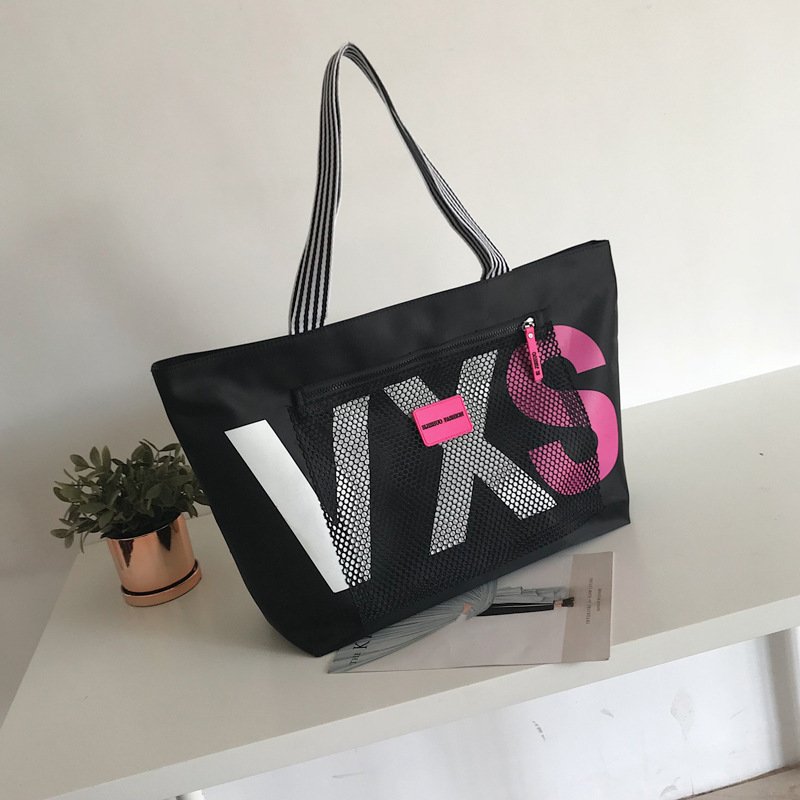 Aliwood New Arrivals Letter Women Shoulder Bags Trendy Waterproof Tote Beach Bag Large Capacity Female Travel Shopping Bags - Image 2