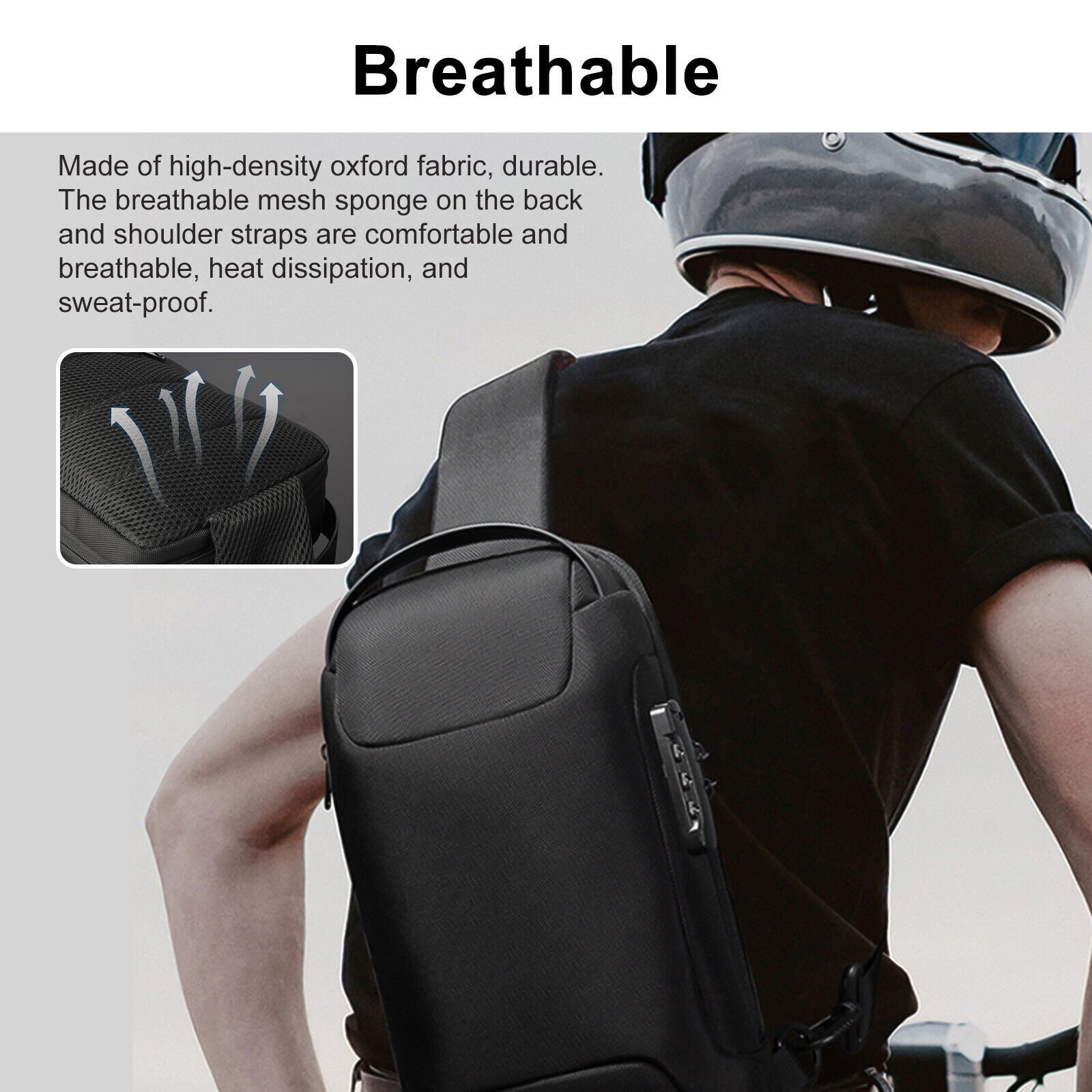 Men's Waterproof Oxford Multifunction Crossbody Bags Anti-theft Shoulder Bags Messenger Sling Chest Bag Pack For Male Sling Shoulder Crossbody Waterproof Anti-theft Chest Bag Backpack Pack USB - Image 7