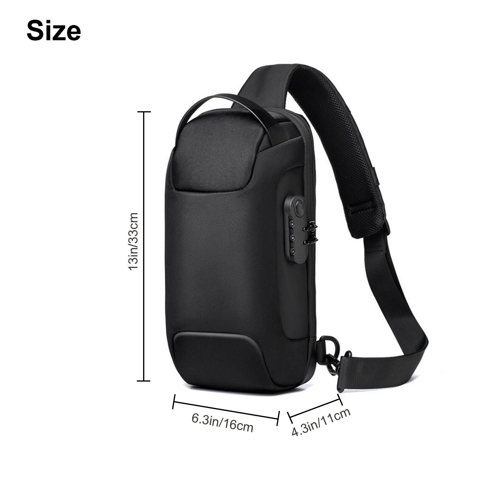 Men's Waterproof Oxford Multifunction Crossbody Bags Anti-theft Shoulder Bags Messenger Sling Chest Bag Pack For Male Sling Shoulder Crossbody Waterproof Anti-theft Chest Bag Backpack Pack USB - Image 3