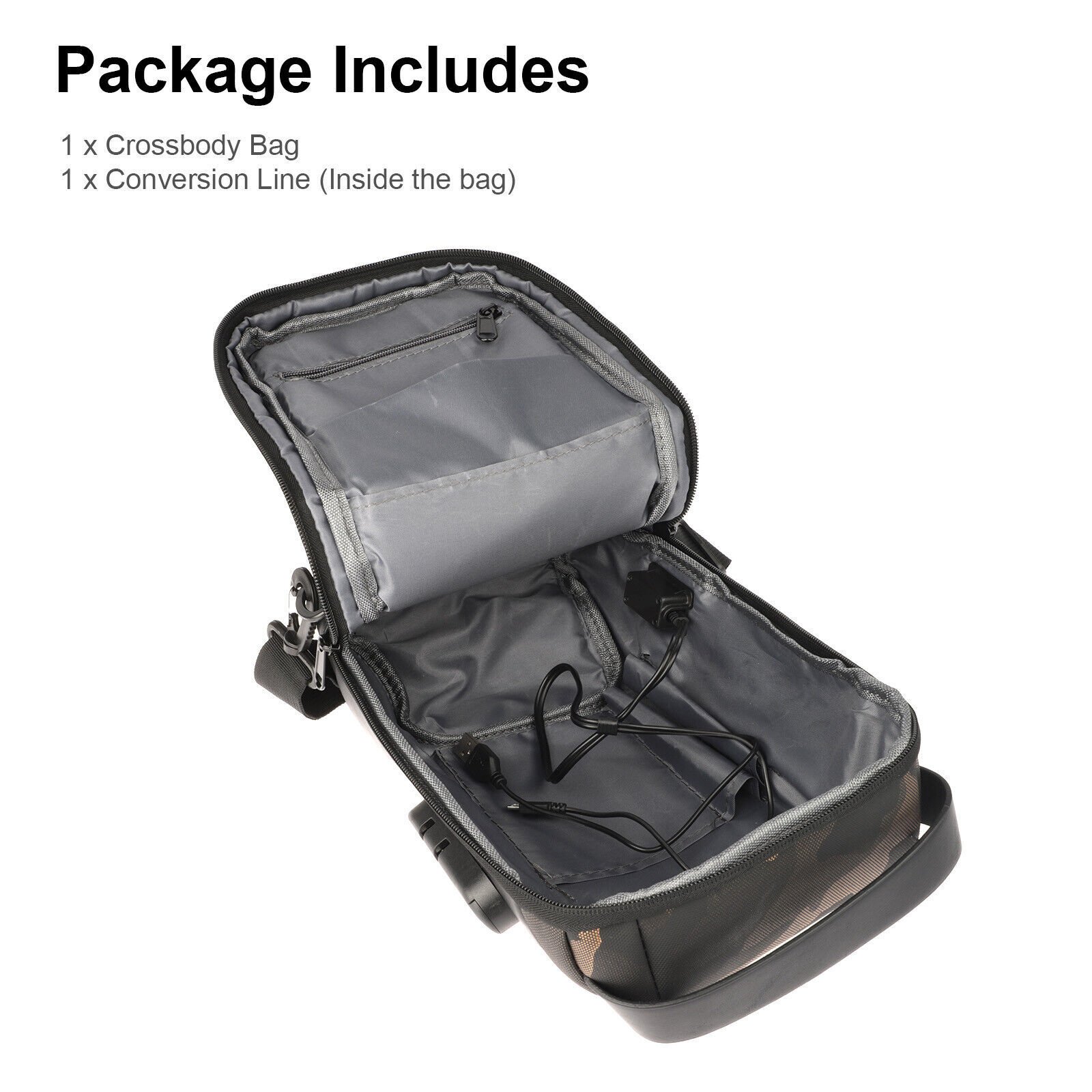 Men's Waterproof Oxford Multifunction Crossbody Bags Anti-theft Shoulder Bags Messenger Sling Chest Bag Pack For Male Sling Shoulder Crossbody Waterproof Anti-theft Chest Bag Backpack Pack USB - Image 9