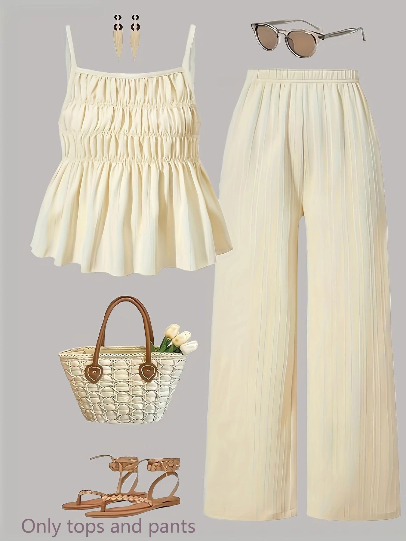 Camisole And Wide-leg Pants Set - Image 10