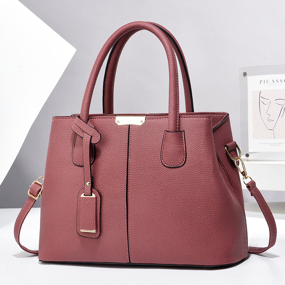 Women PU Leather Handbags Ladies Large Capacity Tote Bag Female Square Shoulder Bags New Fashion Crossbody Bags - Image 5