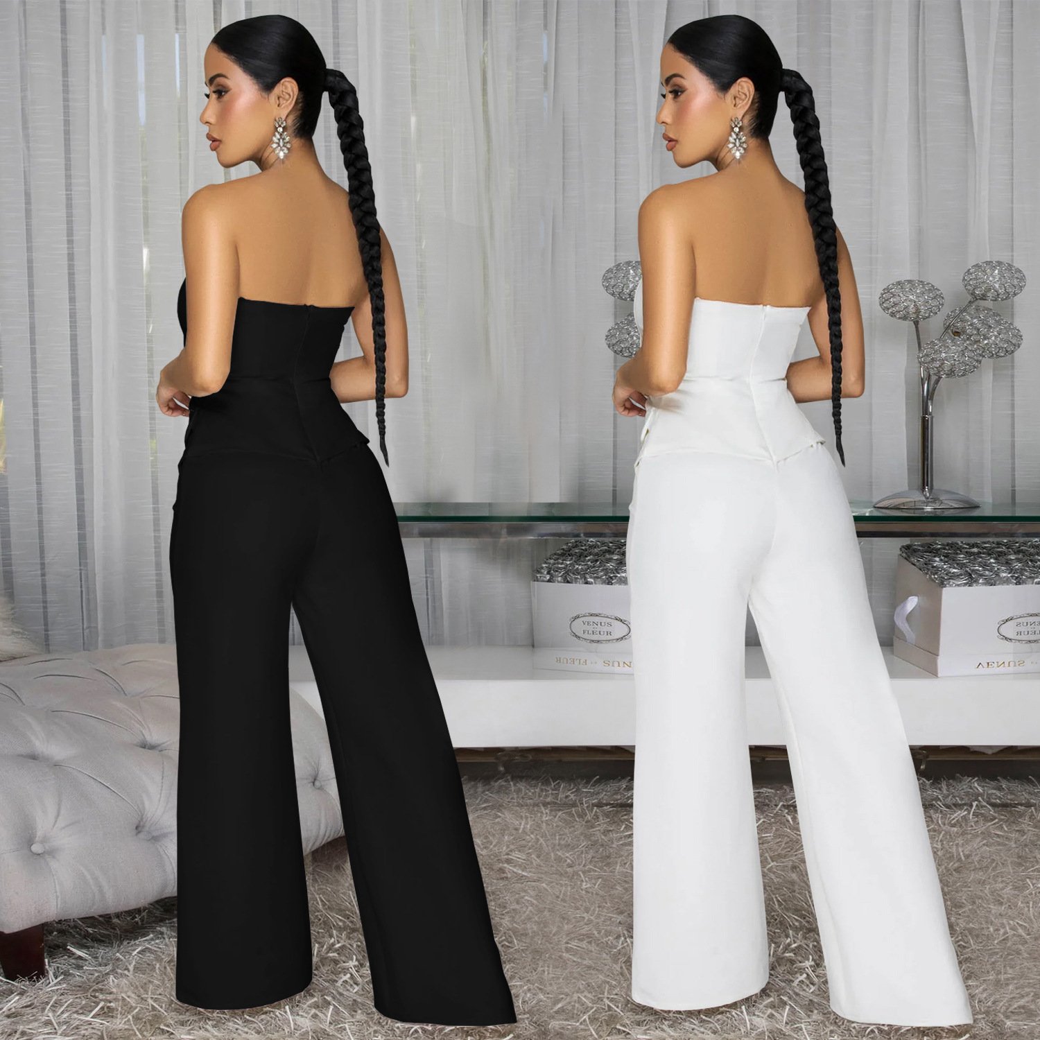 Women's Strapless Backless Jumpsuit - Image 5